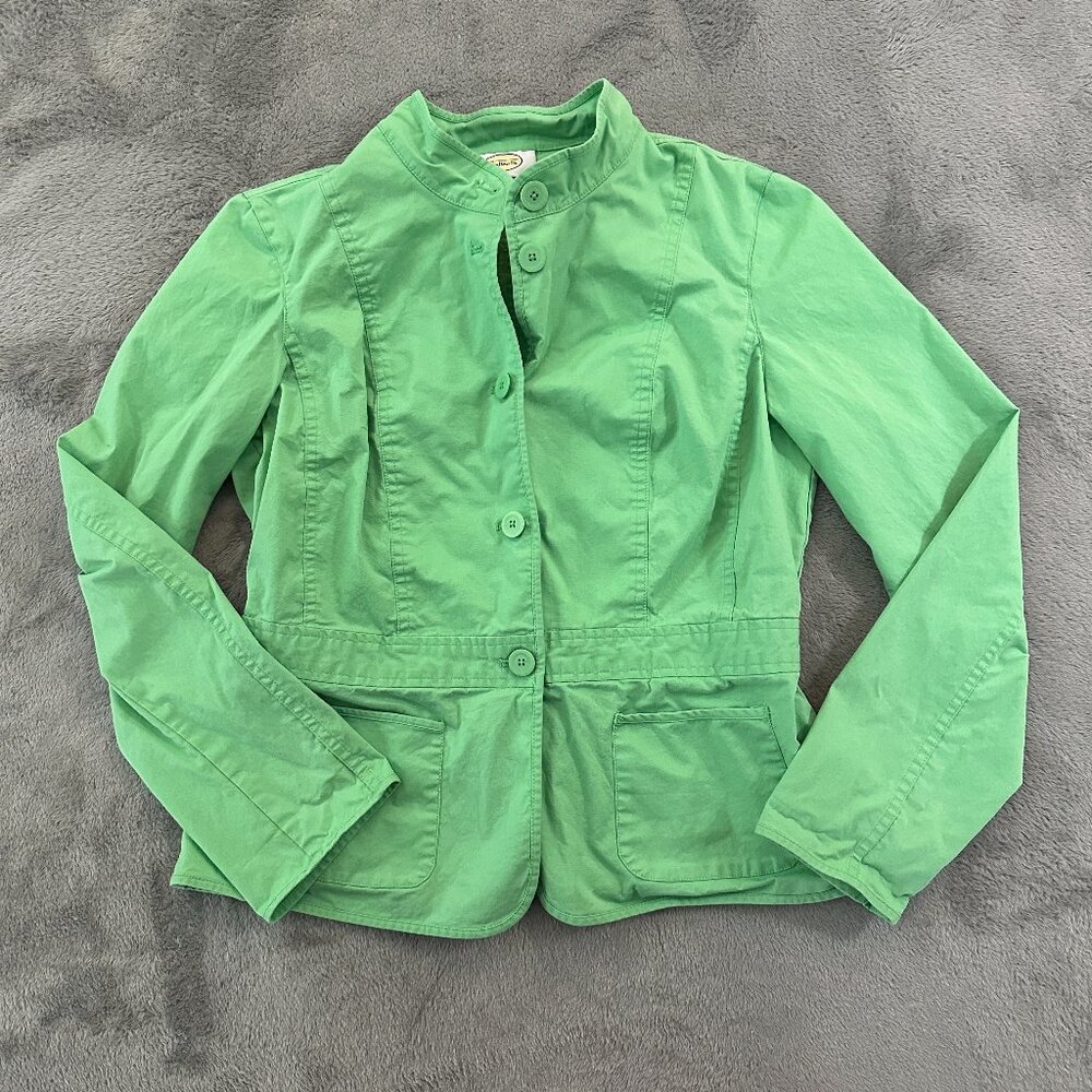 Talbots Spring Green Stretch Cotton Jacket Women's size 10